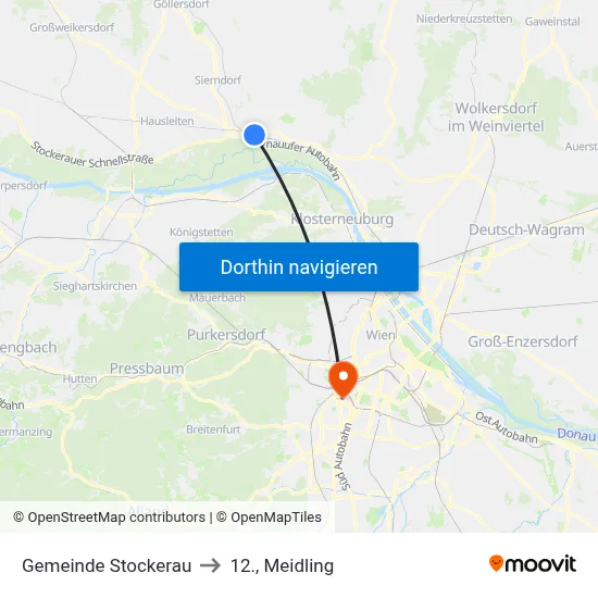 Gemeinde Stockerau to 12., Meidling map