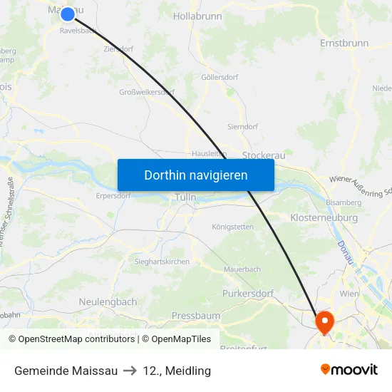 Gemeinde Maissau to 12., Meidling map