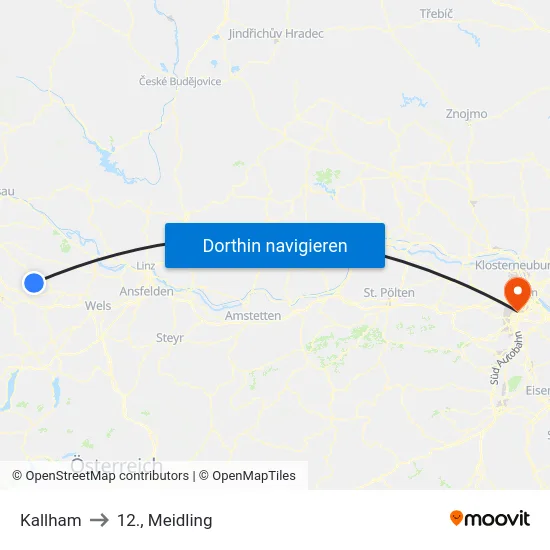Kallham to 12., Meidling map