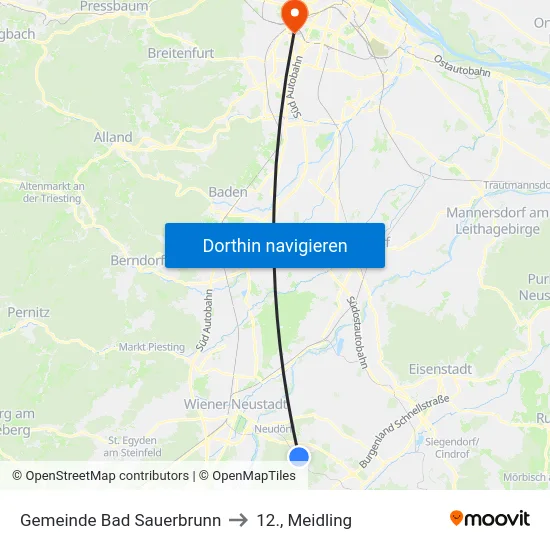 Gemeinde Bad Sauerbrunn to 12., Meidling map