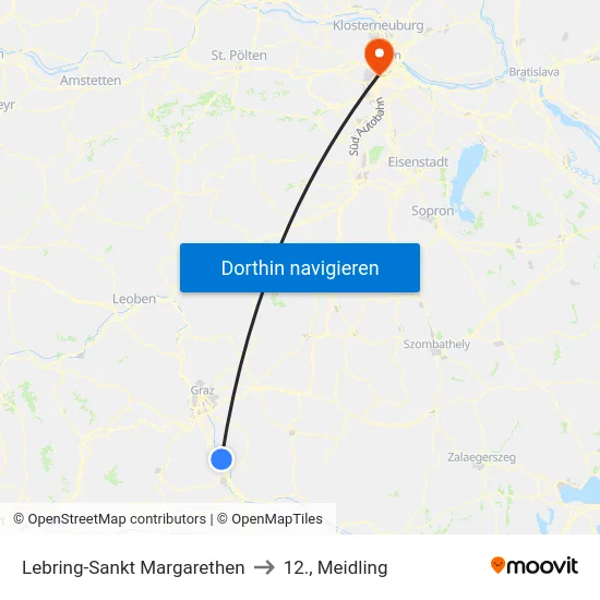 Lebring-Sankt Margarethen to 12., Meidling map