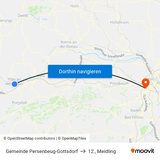 Gemeinde Persenbeug-Gottsdorf to 12., Meidling map