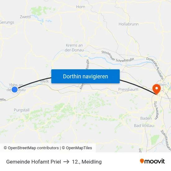 Gemeinde Hofamt Priel to 12., Meidling map