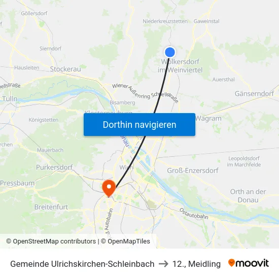 Gemeinde Ulrichskirchen-Schleinbach to 12., Meidling map