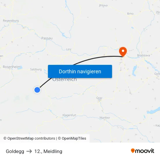 Goldegg to 12., Meidling map