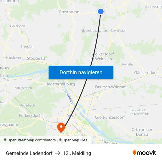 Gemeinde Ladendorf to 12., Meidling map