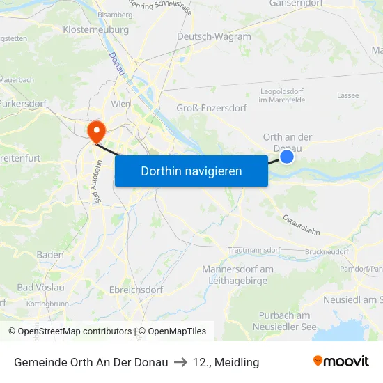 Gemeinde Orth An Der Donau to 12., Meidling map