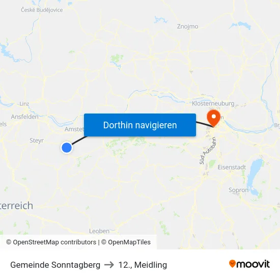 Gemeinde Sonntagberg to 12., Meidling map
