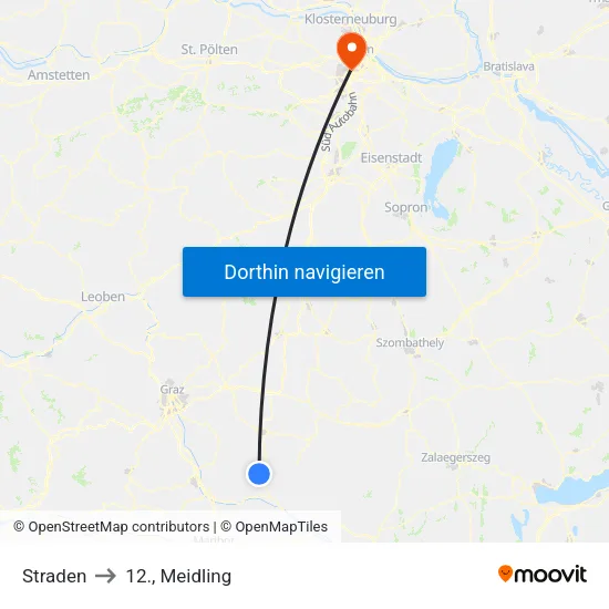 Straden to 12., Meidling map