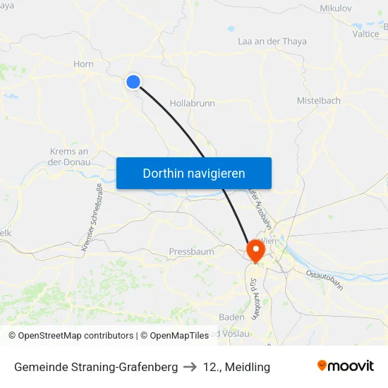Gemeinde Straning-Grafenberg to 12., Meidling map