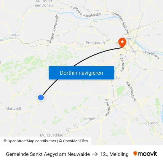 Gemeinde Sankt Aegyd am Neuwalde to 12., Meidling map