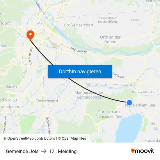Gemeinde Jois to 12., Meidling map