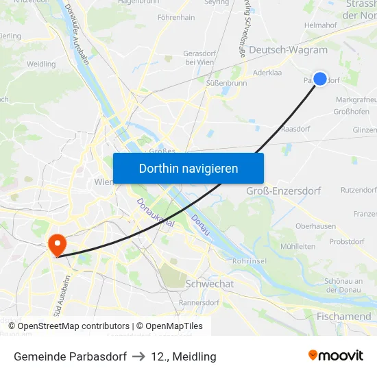 Gemeinde Parbasdorf to 12., Meidling map
