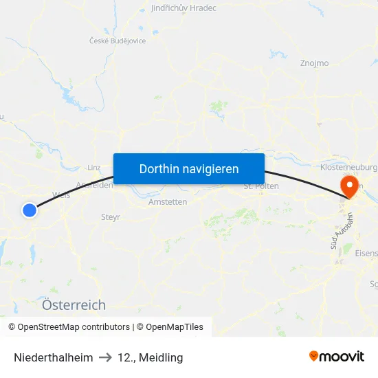 Niederthalheim to 12., Meidling map