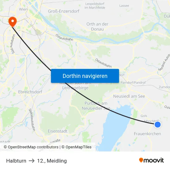 Halbturn to 12., Meidling map