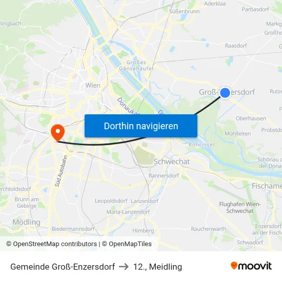 Gemeinde Groß-Enzersdorf to 12., Meidling map