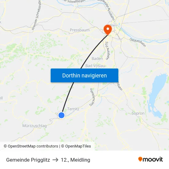 Gemeinde Prigglitz to 12., Meidling map