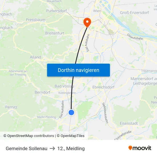 Gemeinde Sollenau to 12., Meidling map