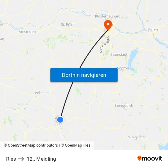 Ries to 12., Meidling map