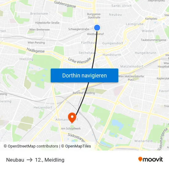 Neubau to 12., Meidling map