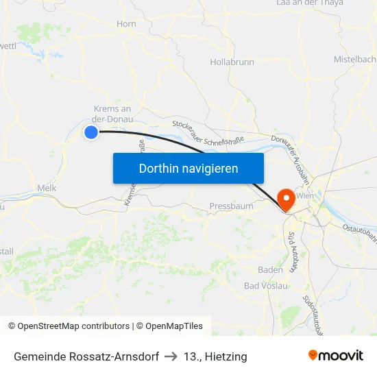 Gemeinde Rossatz-Arnsdorf to 13., Hietzing map