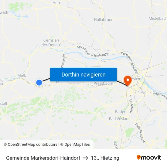 Gemeinde Markersdorf-Haindorf to 13., Hietzing map