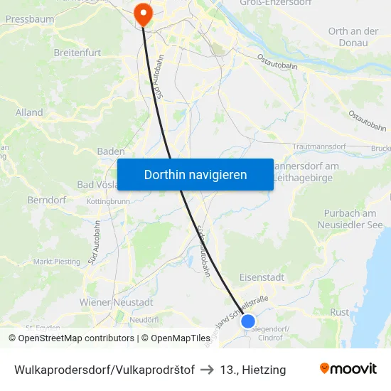 Wulkaprodersdorf/Vulkaprodrštof to 13., Hietzing map