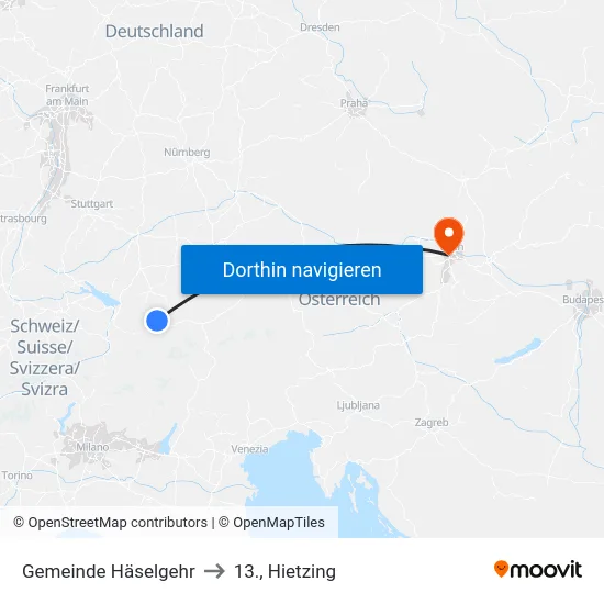 Gemeinde Häselgehr to 13., Hietzing map