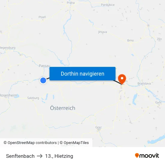 Senftenbach to 13., Hietzing map