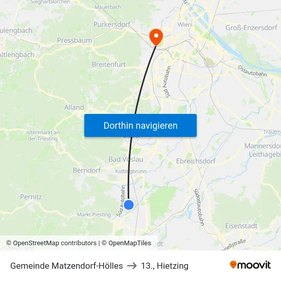 Gemeinde Matzendorf-Hölles to 13., Hietzing map