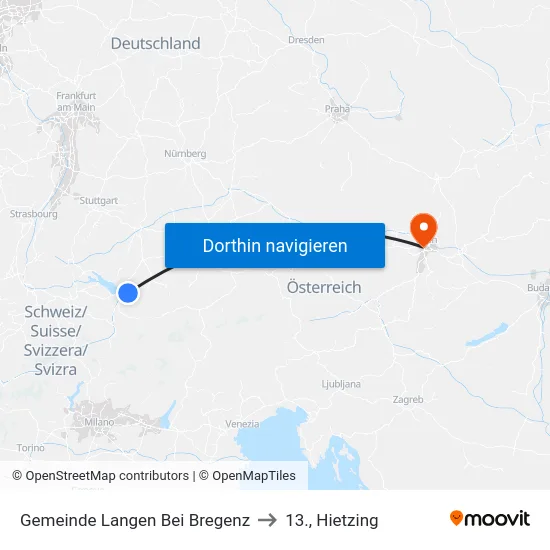 Gemeinde Langen Bei Bregenz to 13., Hietzing map
