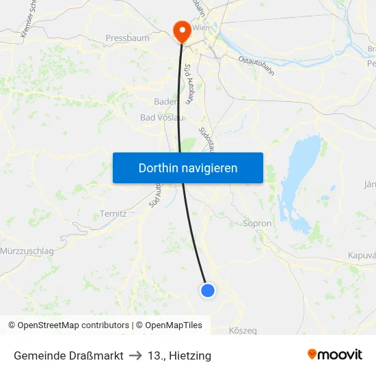 Gemeinde Draßmarkt to 13., Hietzing map