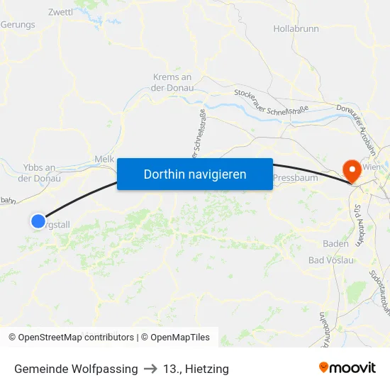 Gemeinde Wolfpassing to 13., Hietzing map