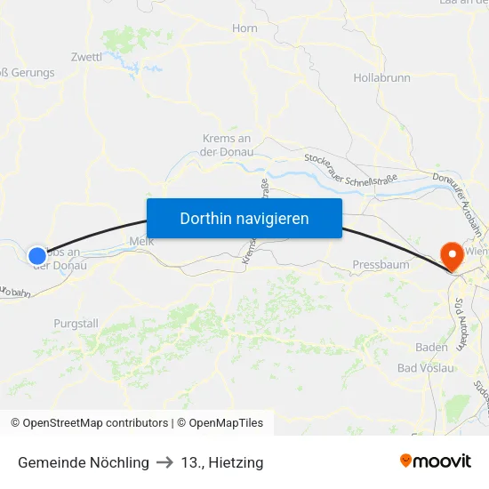 Gemeinde Nöchling to 13., Hietzing map