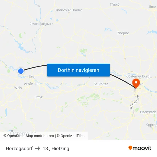 Herzogsdorf to 13., Hietzing map