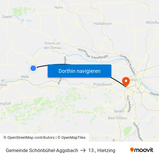 Gemeinde Schönbühel-Aggsbach to 13., Hietzing map