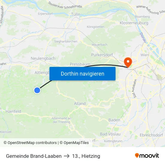 Gemeinde Brand-Laaben to 13., Hietzing map