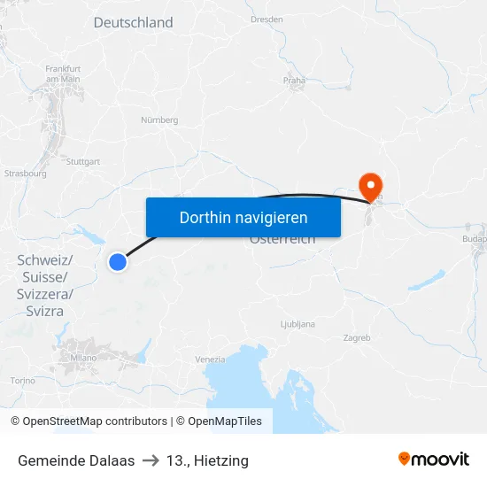 Gemeinde Dalaas to 13., Hietzing map