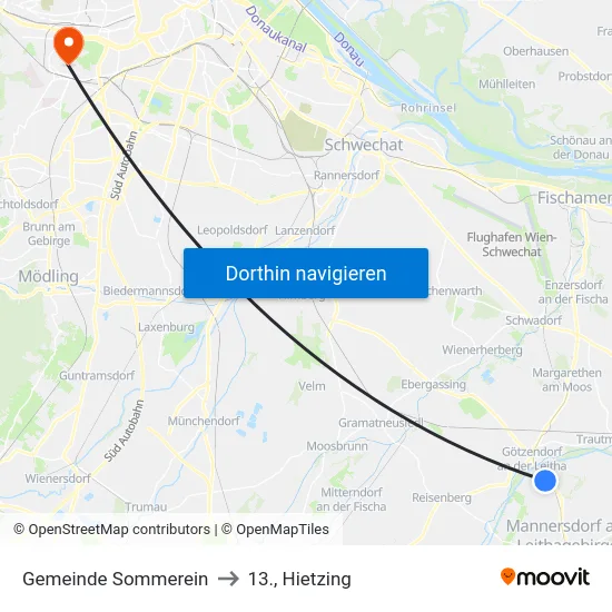 Gemeinde Sommerein to 13., Hietzing map