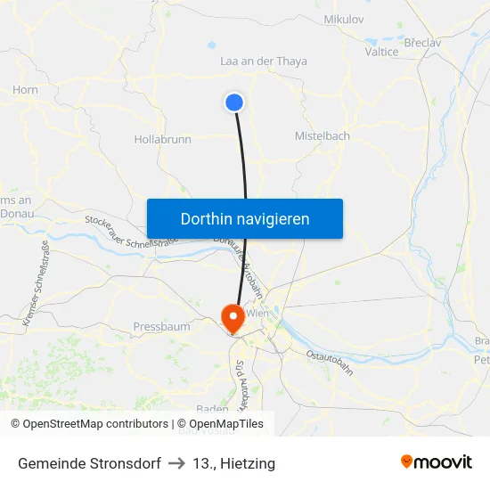 Gemeinde Stronsdorf to 13., Hietzing map