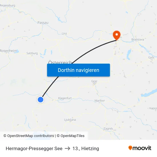 Hermagor-Pressegger See to 13., Hietzing map