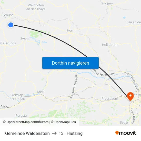 Gemeinde Waldenstein to 13., Hietzing map