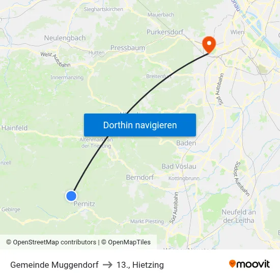 Gemeinde Muggendorf to 13., Hietzing map