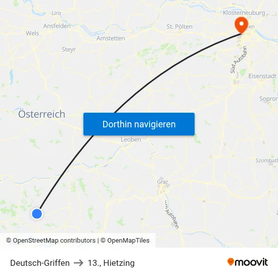 Deutsch-Griffen to 13., Hietzing map