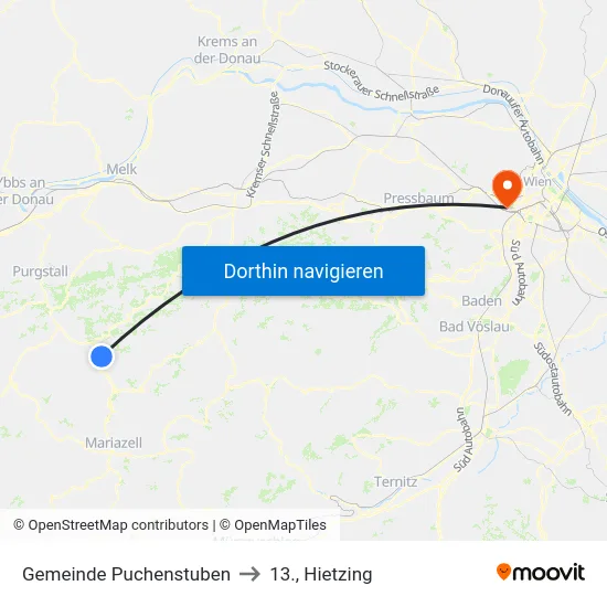 Gemeinde Puchenstuben to 13., Hietzing map