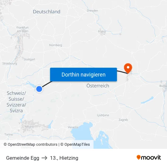 Gemeinde Egg to 13., Hietzing map
