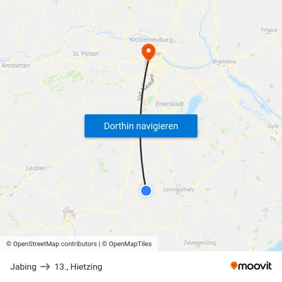 Jabing to 13., Hietzing map