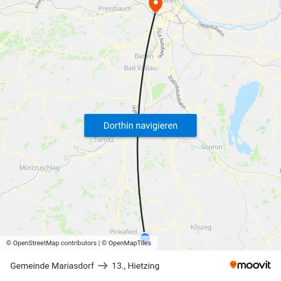 Gemeinde Mariasdorf to 13., Hietzing map