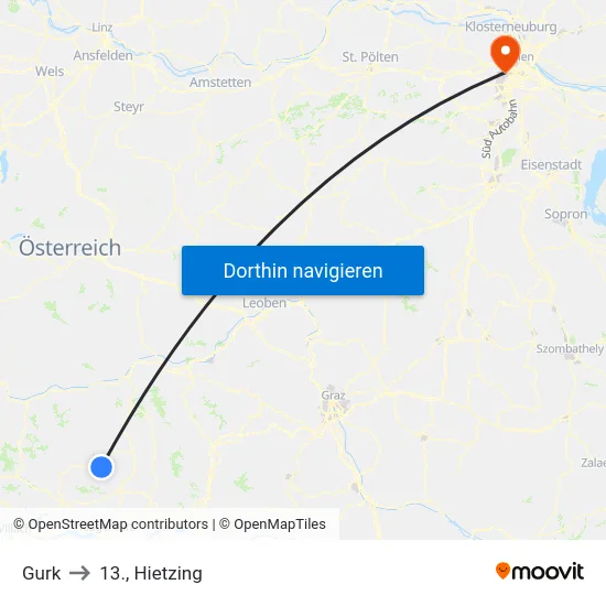 Gurk to 13., Hietzing map