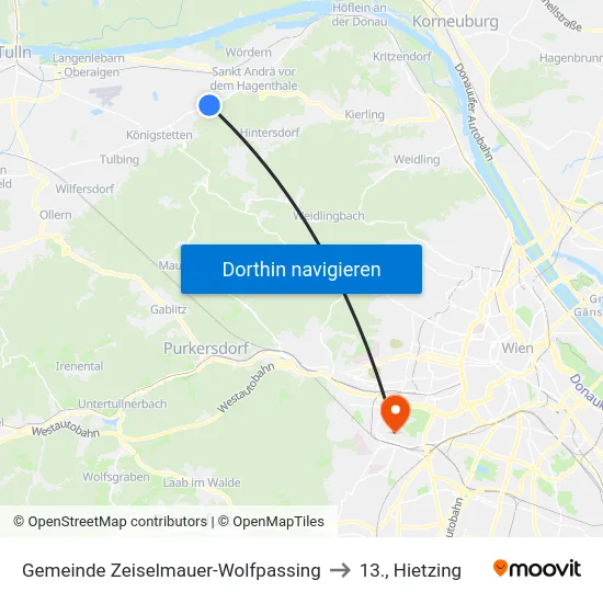 Gemeinde Zeiselmauer-Wolfpassing to 13., Hietzing map